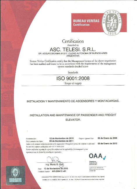 Certificado ISO